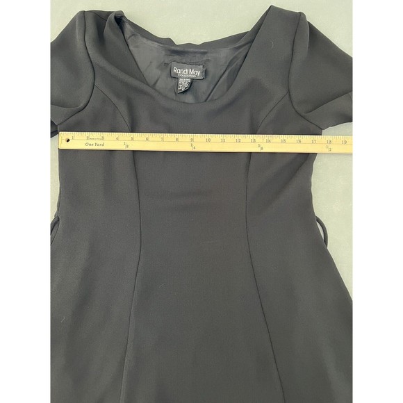 Randi May Collections Womens 10P Black Round Neck Ruffled Hem Midi Dress - Picture 9 of 11